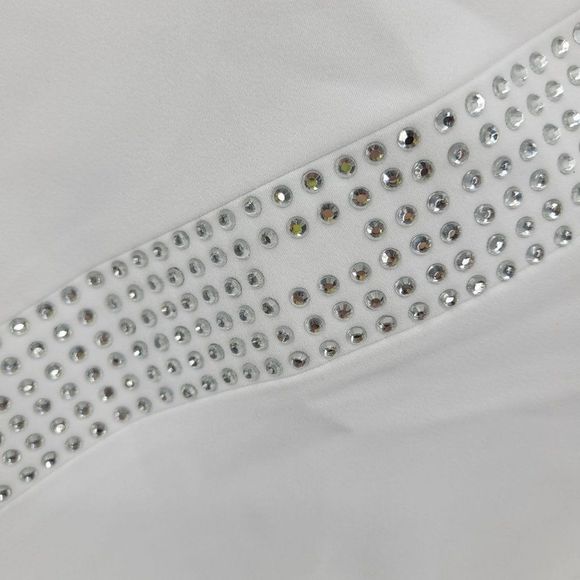 Vintage 80's Lisa Renee Bridal Skirt Set 18W White‎ Rhinestones 2pc Elvis Vegas - Picture 6 of 17